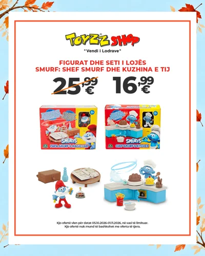 Set loje Smurf me kuzhinën e Shef Smurf