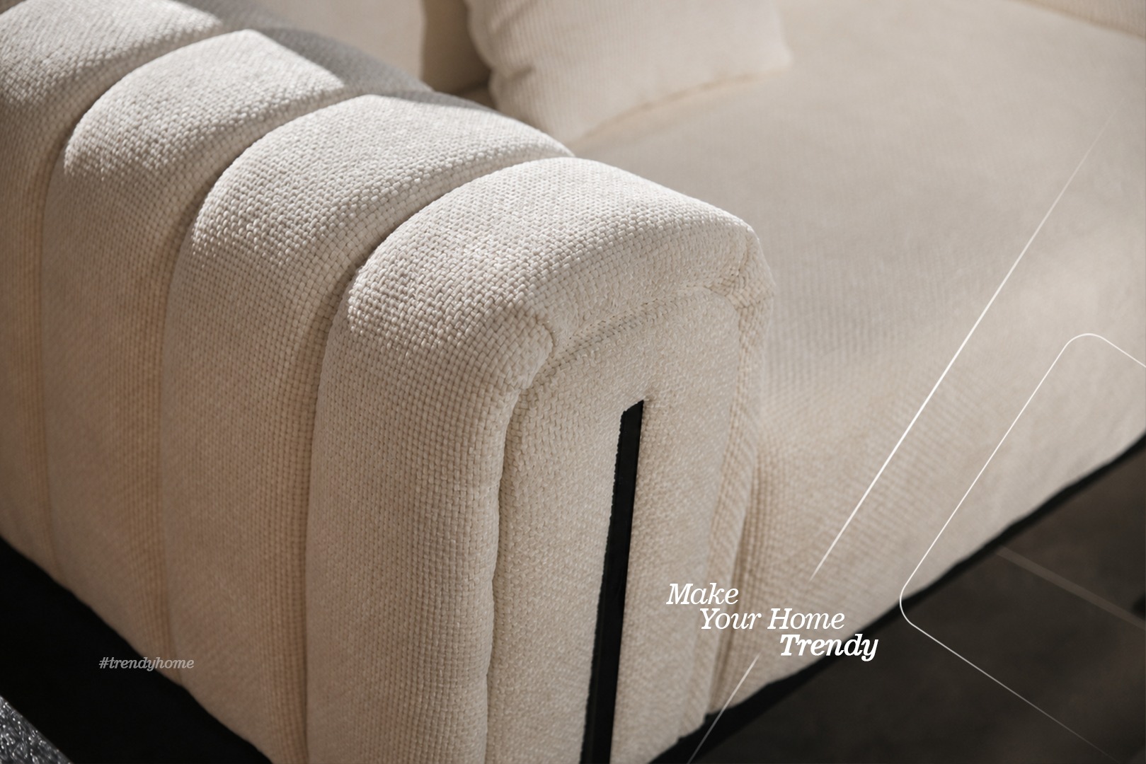 Set divanesh i bardhë modern – Trendy Home (2)