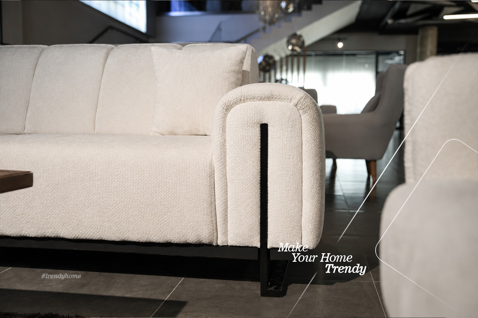Set divanesh i bardhë modern – Trendy Home (3)