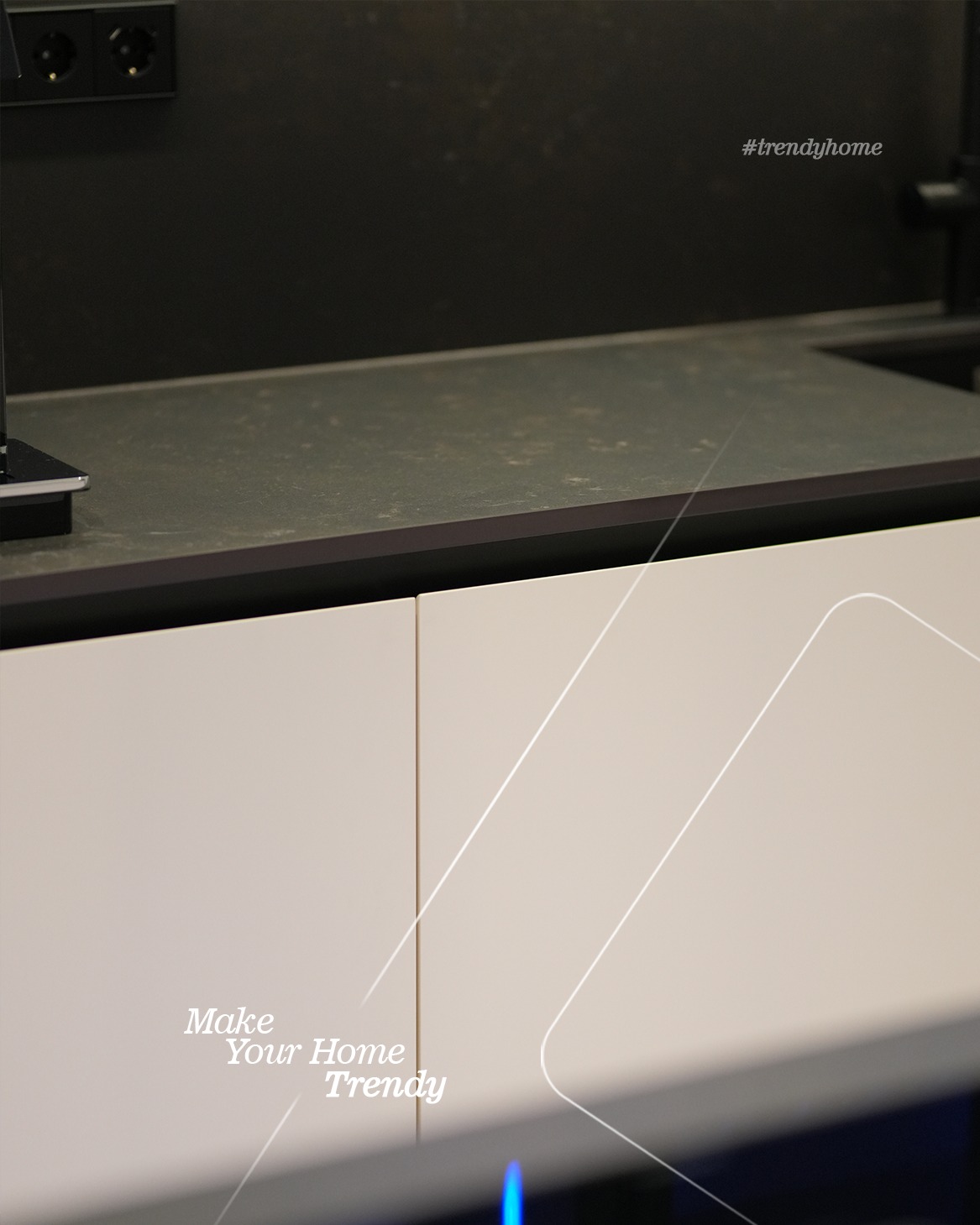 Kuzhinë moderne me ishull dhe ndriçim LED – Trendy Home (4)