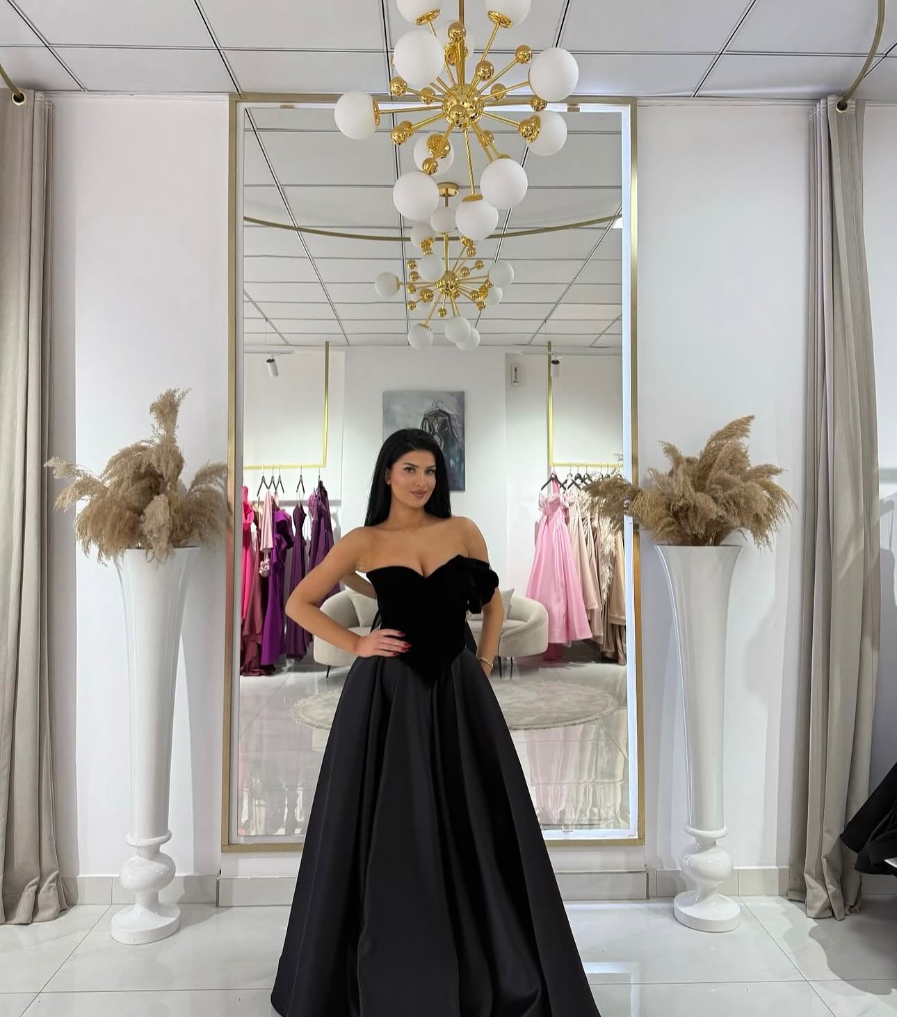 Fustan bordo halter me çarje – Unique Dresses (3)