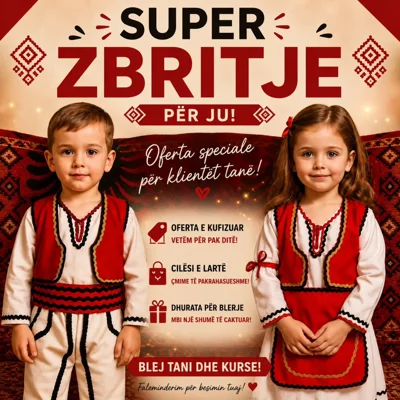Veshje kombëtare për djem dhe vajza