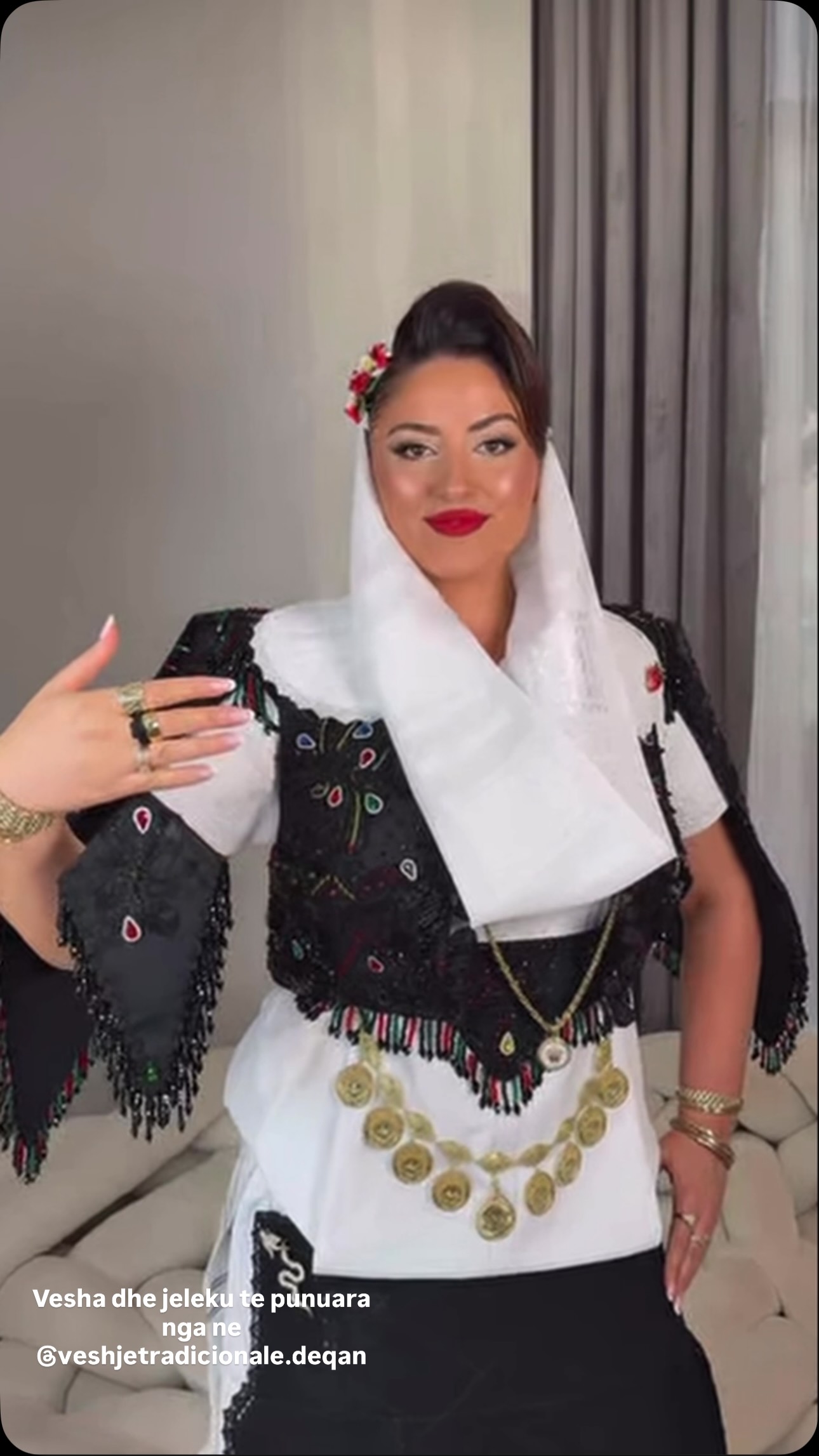 Veshje tradicionale nuseje me jelek të zi – Tradicional_Deçan