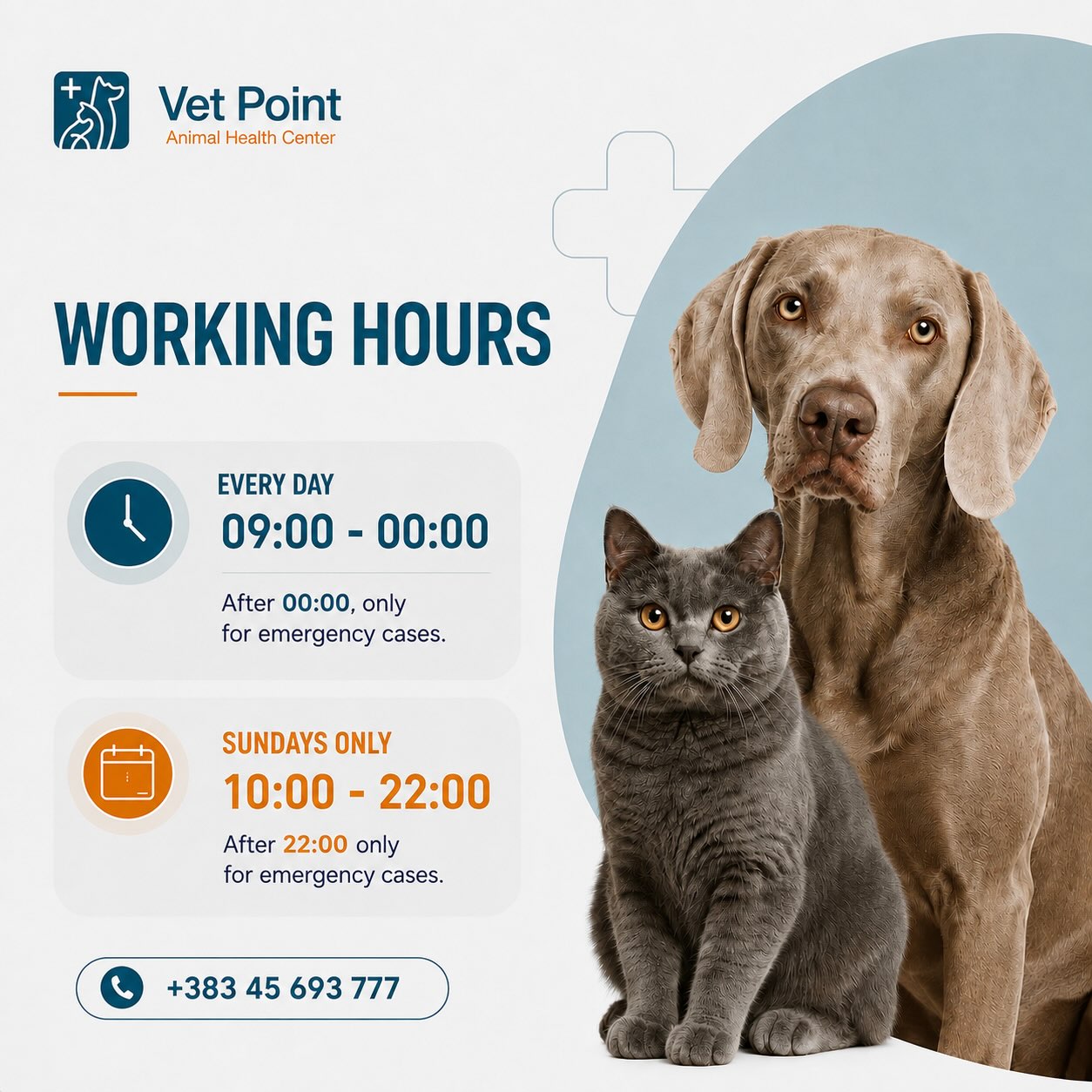Orari i punës së klinikës veterinare – Vet Point Prishtina (2)