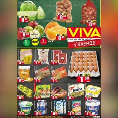 Fletëpalosje me oferta për vezë dhe ushqime