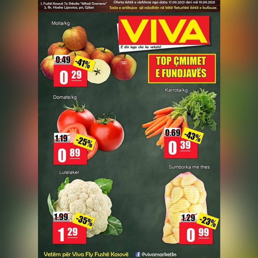 Oferta për molla domate karota dhe lulelakër – vivamarket.ks