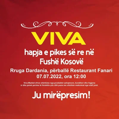 Njoftim për hapjen e marketit në Fushë Kosovë