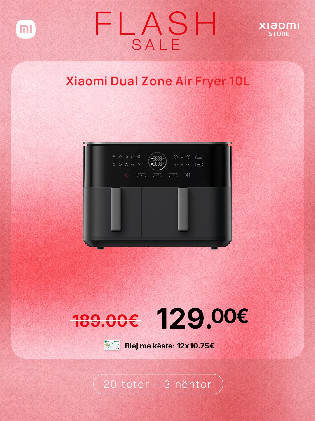 Fritezë me ajër Xiaomi Dual Zone 10L – Xiaomi Kosova