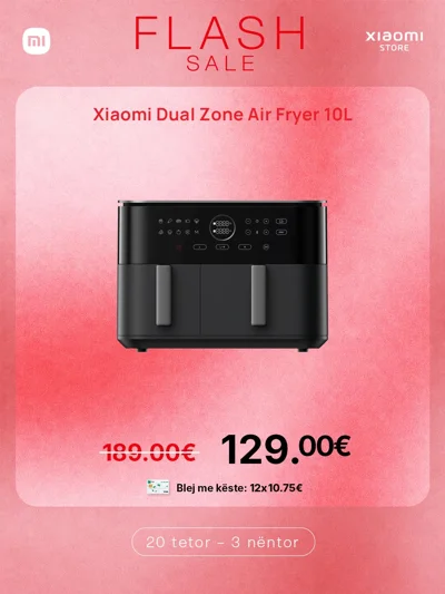 Fritezë me ajër Xiaomi Dual Zone 10L