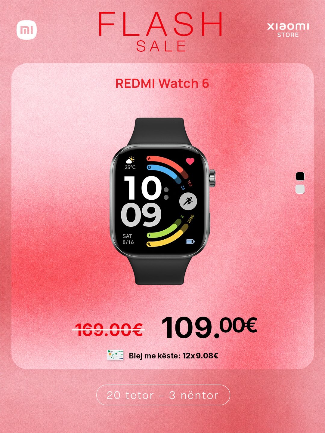 Orë e mençur Redmi Watch 6 e zezë – Xiaomi Kosova