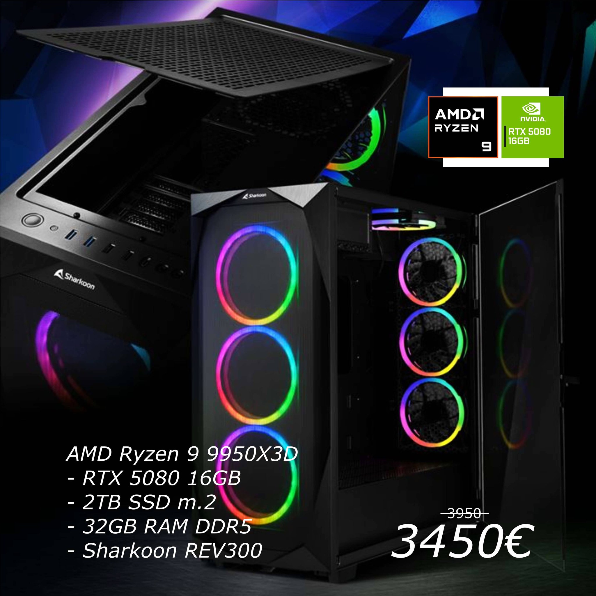 Kompjuter gaming AMD Ryzen 9 RTX 5080 – XitoComputers Gjilan Kosove