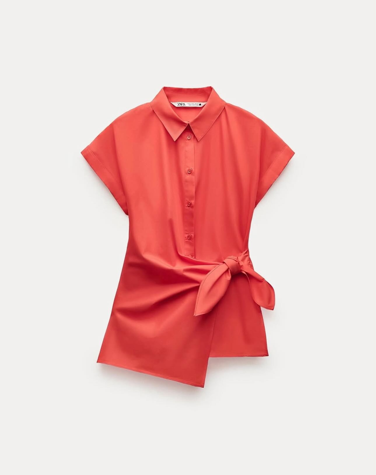 Këmishë Zara ngjyrë korali me lidhëse masa 36/38 – Zara’s Closet Kosovo (2)