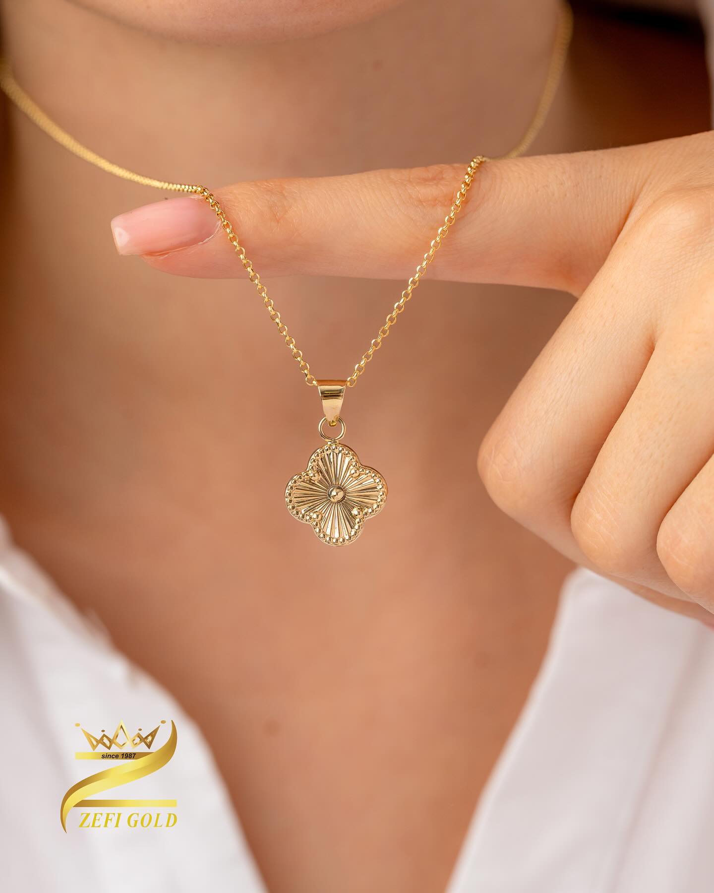 Varëse ari 14 karat me tërfil – Zefi Gold