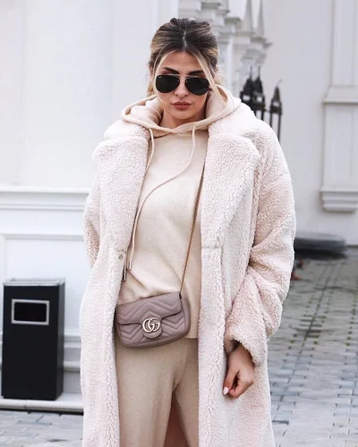Pallto teddy rozë e çelët