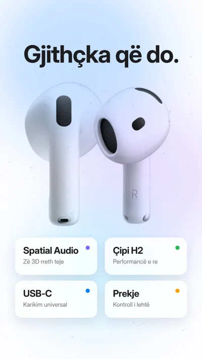Kufje AirPods 5 me anulim aktiv të zhurmës