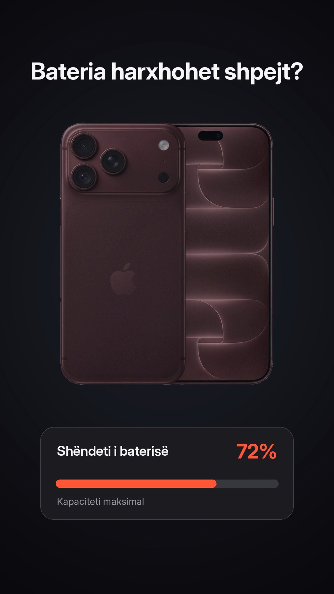 Ndërrim i baterisë së iPhone – ZONE📱⌚️🎧📲24 muaj Garancion.!